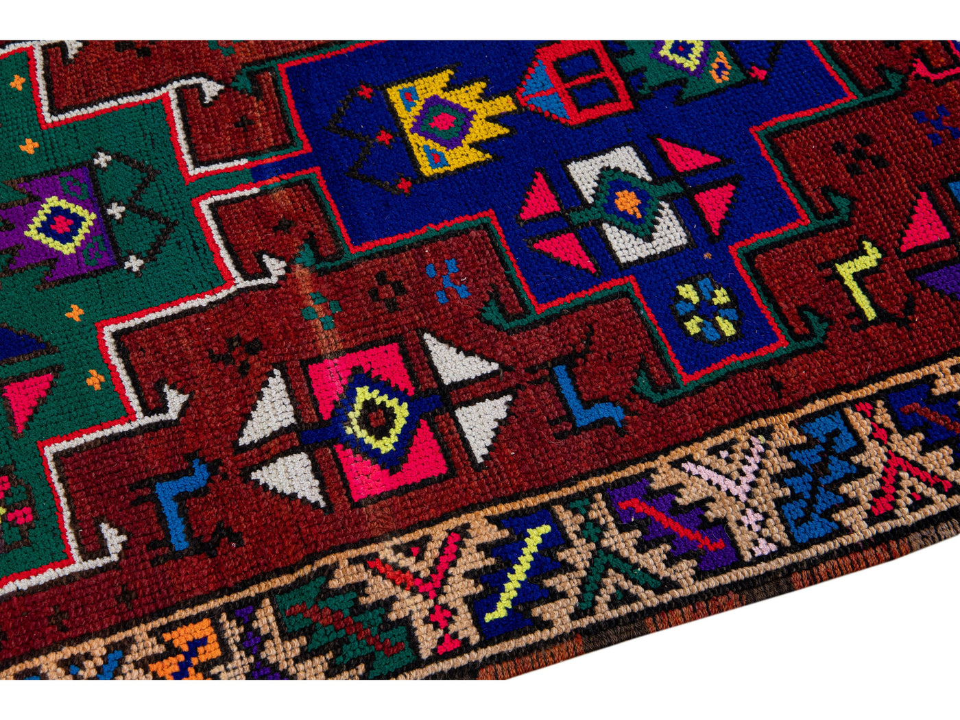 Vintage Turkish Tribal Wool Runner 3 X 13