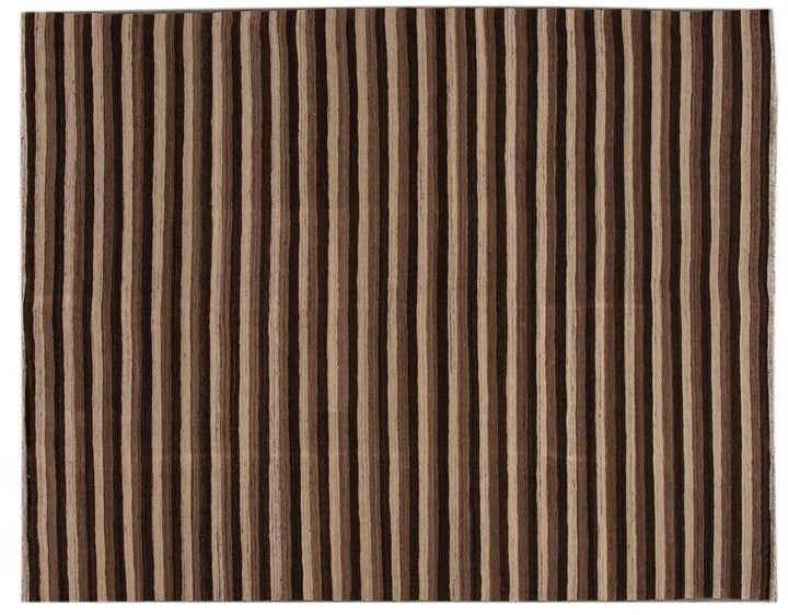 Contemporary Flatweave Wool Rug 9 X 12