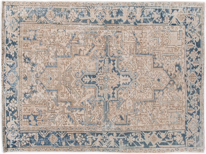 Antique Heriz Wool Rug 6 X 8