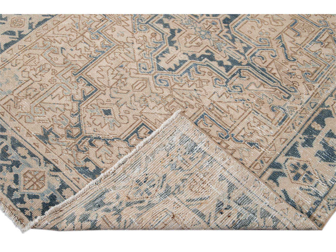 Antique Heriz Wool Rug 6 X 8