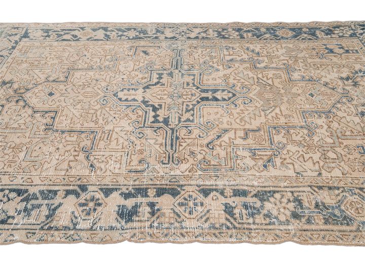 Antique Heriz Wool Rug 6 X 8