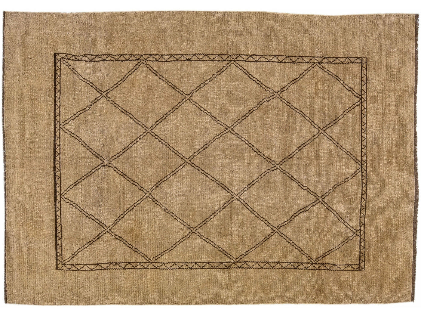 Modern Moroccan Wool Rug 7 X 10