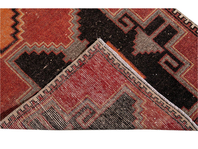 Vintage Turkish Geometric Wool Runner 3 X 11