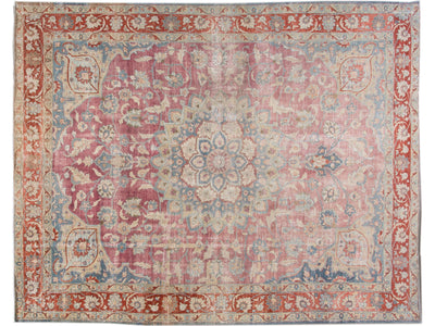 Antique Tabriz Wool Rug 11 X 14