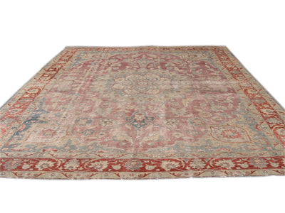 Antique Tabriz Wool Rug 11 X 14