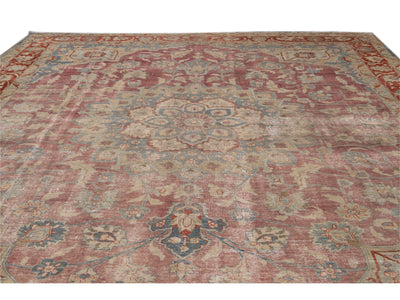 Antique Tabriz Wool Rug 11 X 14