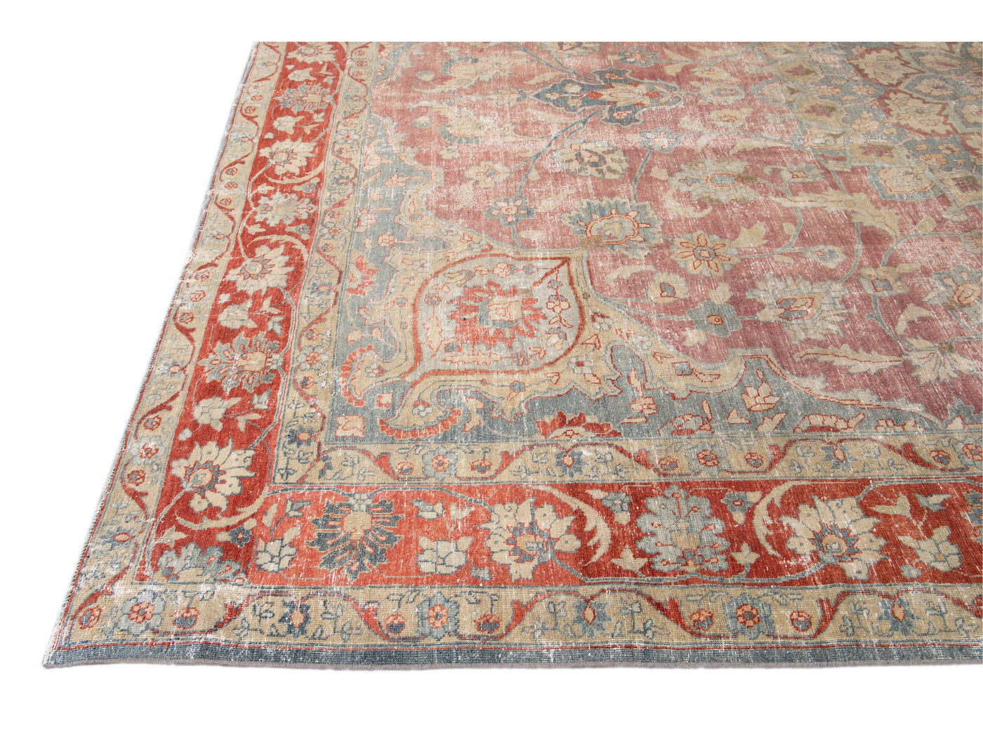 Antique Tabriz Wool Rug 11 X 14