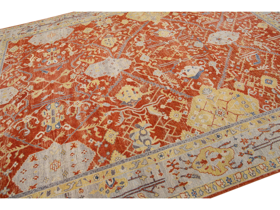 Modern Tabriz Wool Rug 9 X 12