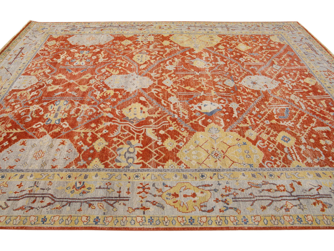 Modern Tabriz Wool Rug 9 X 12