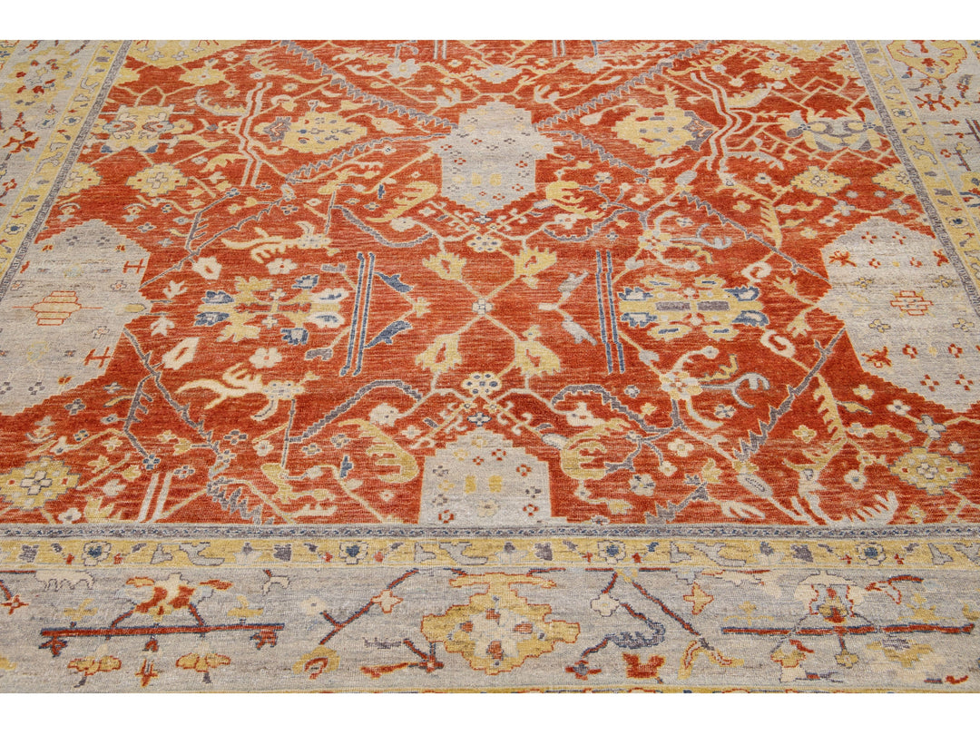 Modern Tabriz Wool Rug 9 X 12