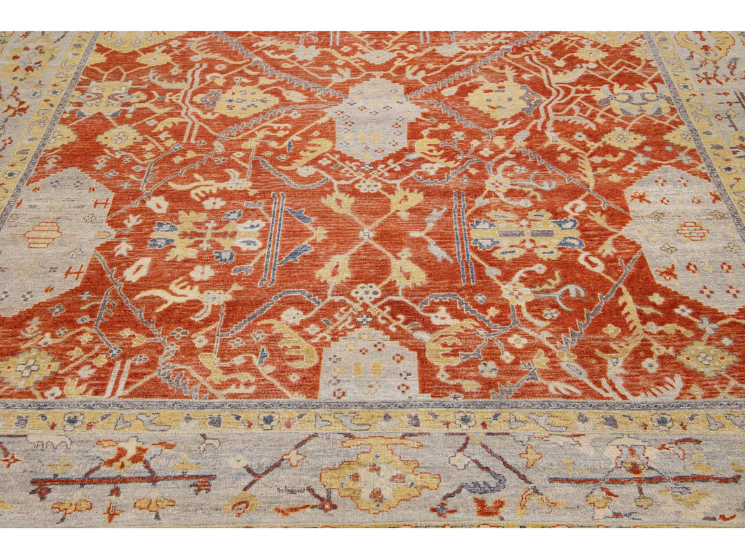 Modern Tabriz Wool Rug 9 X 12