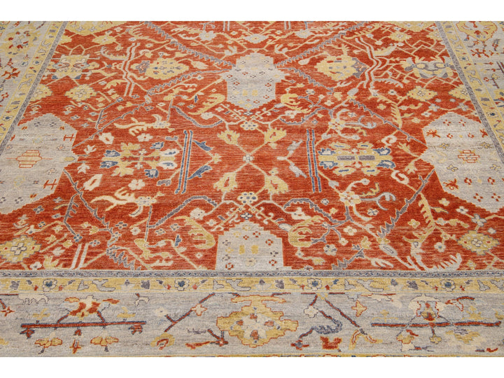 Modern Tabriz Wool Rug 9 X 12