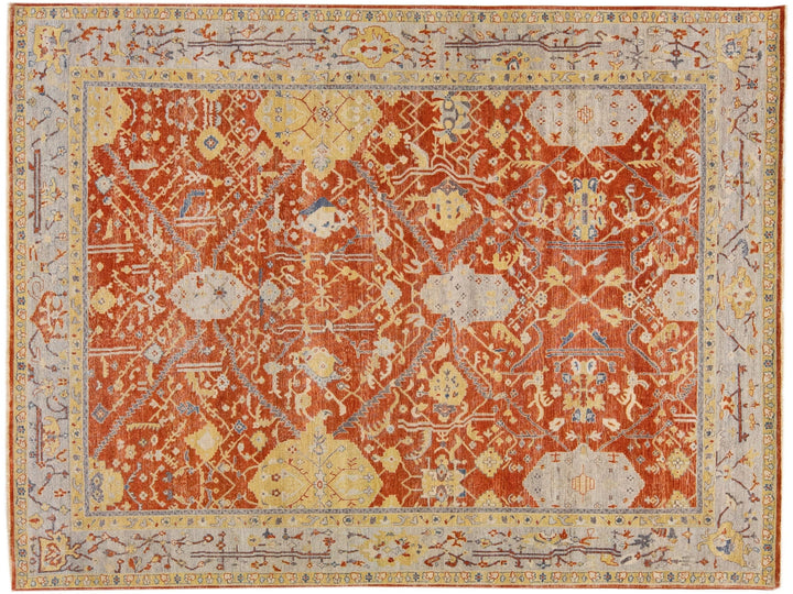 Modern Tabriz Wool Rug 9 X 12