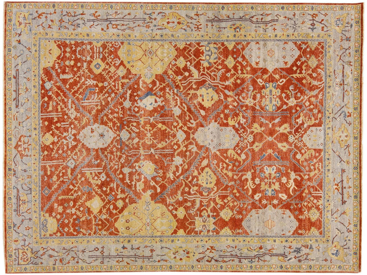 Modern Tabriz Wool Rug 9 X 12