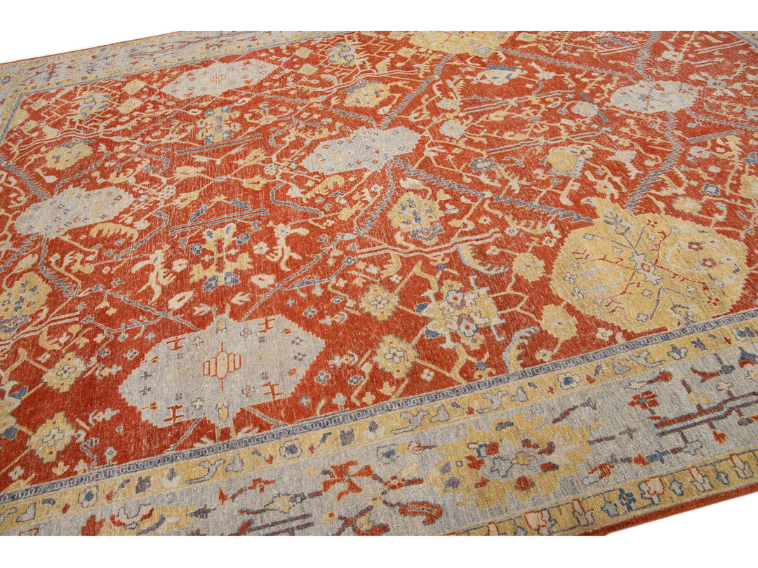 Modern Tabriz Wool Rug 10 X 14