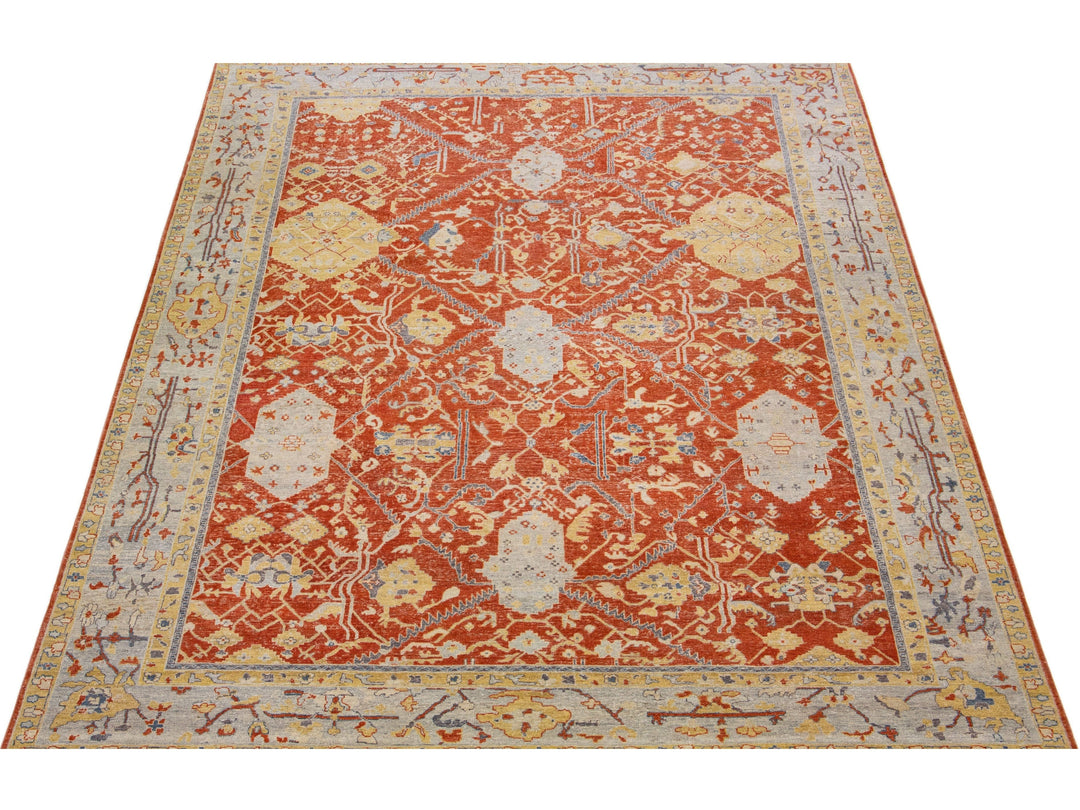 Modern Tabriz Wool Rug 10 X 14