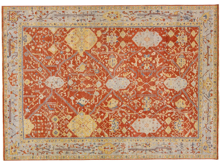 Modern Tabriz Wool Rug 10 X 14