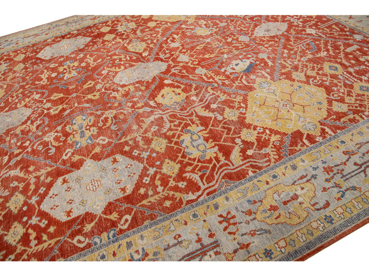Modern Tabriz Wool Rug 12 X 15