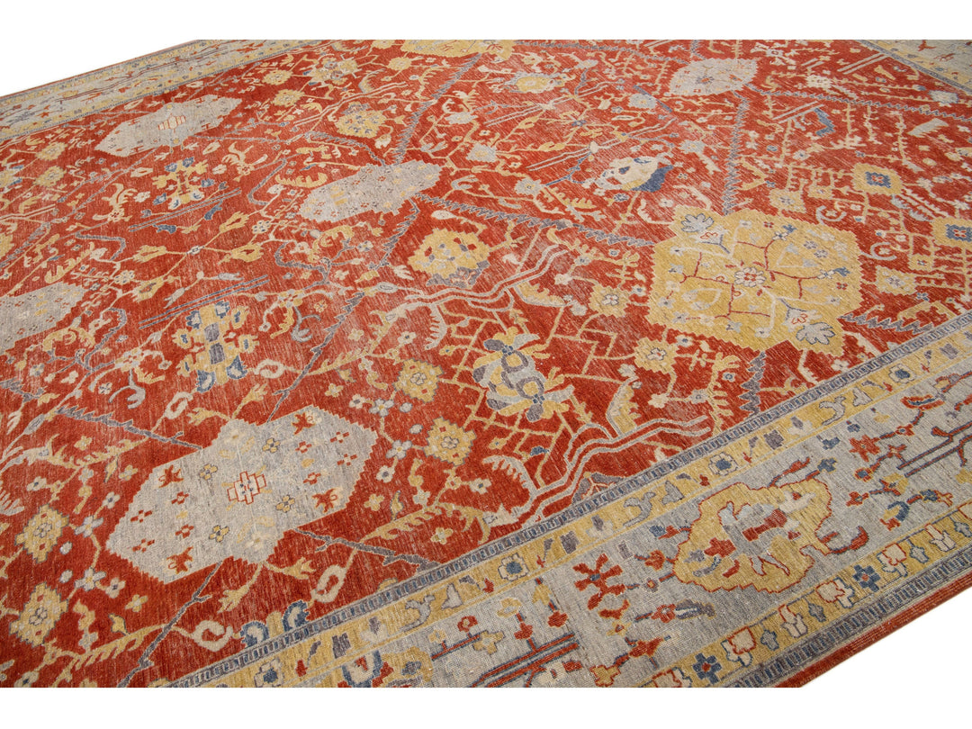 Modern Tabriz Wool Rug 12 X 15