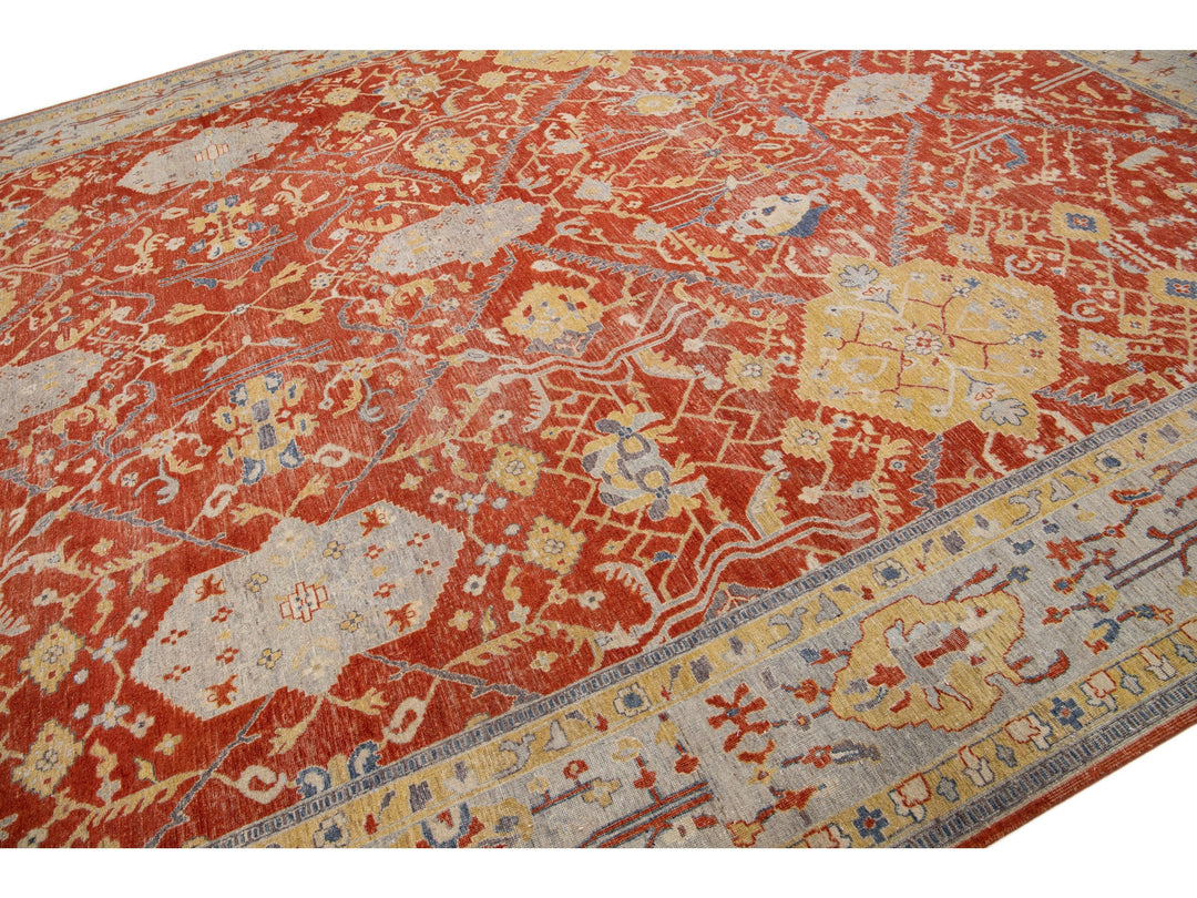 Modern Tabriz Wool Rug 12 X 15