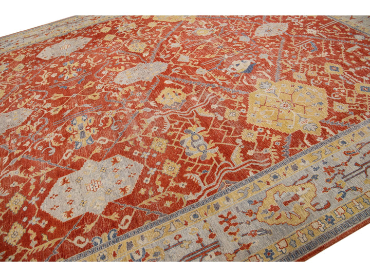 Modern Tabriz Wool Rug 12 X 15