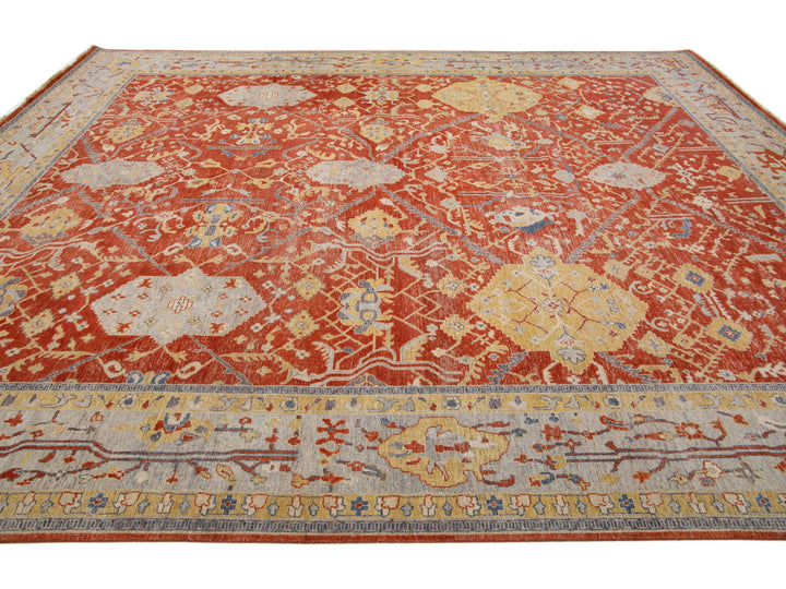 Modern Tabriz Wool Rug 12 X 15