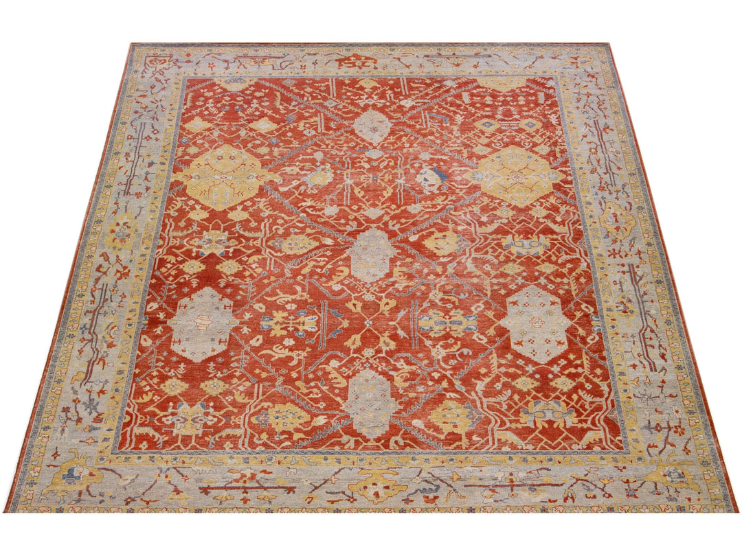 Modern Tabriz Wool Rug 12 X 15