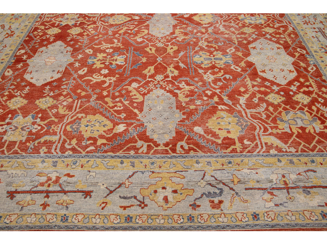 Modern Tabriz Wool Rug 12 X 15