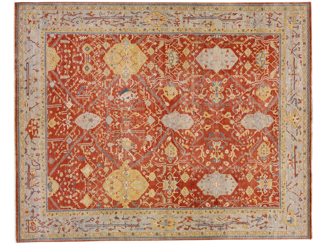 Modern Tabriz Wool Rug 12 X 15
