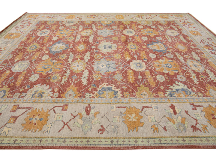 Modern Tabriz Wool Rug 12 X 15