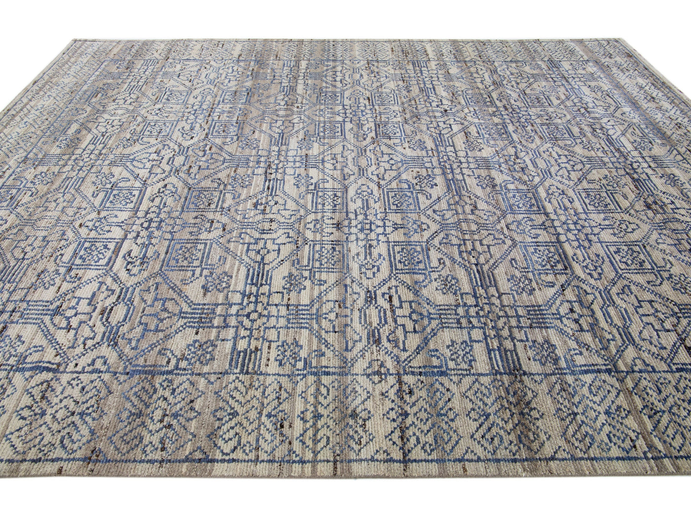 Modern Moroccan Wool Rug 11 X 14