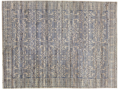 Modern Moroccan Wool Rug 11 X 14