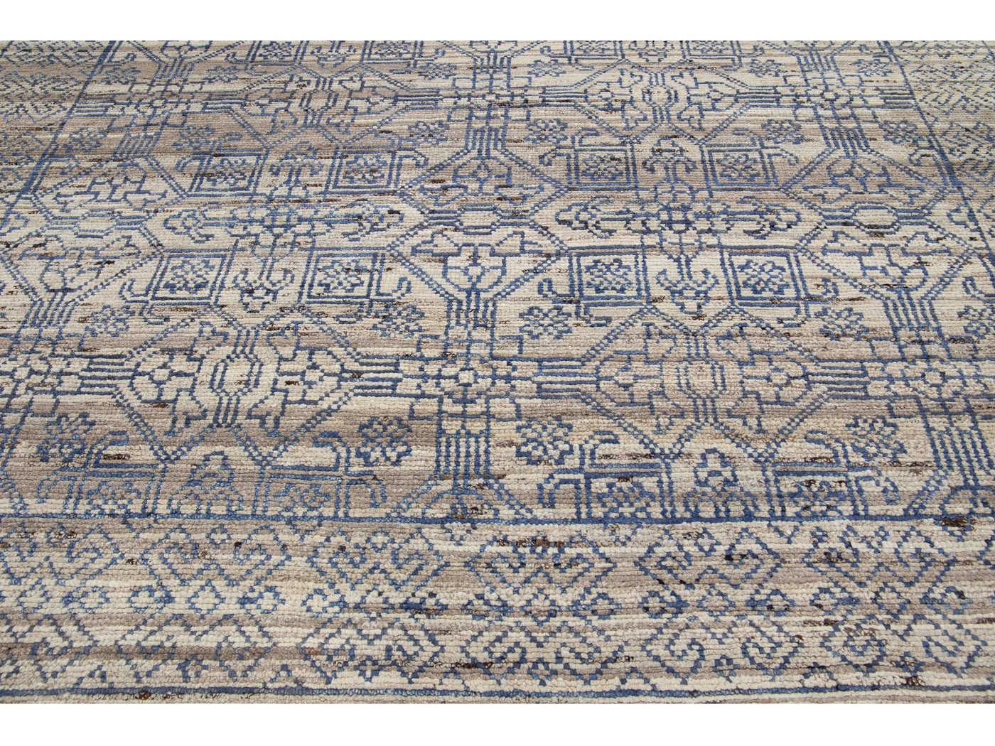 Modern Moroccan Wool Rug 9 X 12