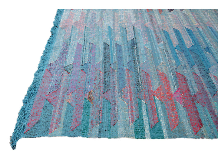 Modern Kilim Wool Rug 12  X 16