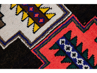 Vintage Turkish Tribal Wool Runner 3 X 11