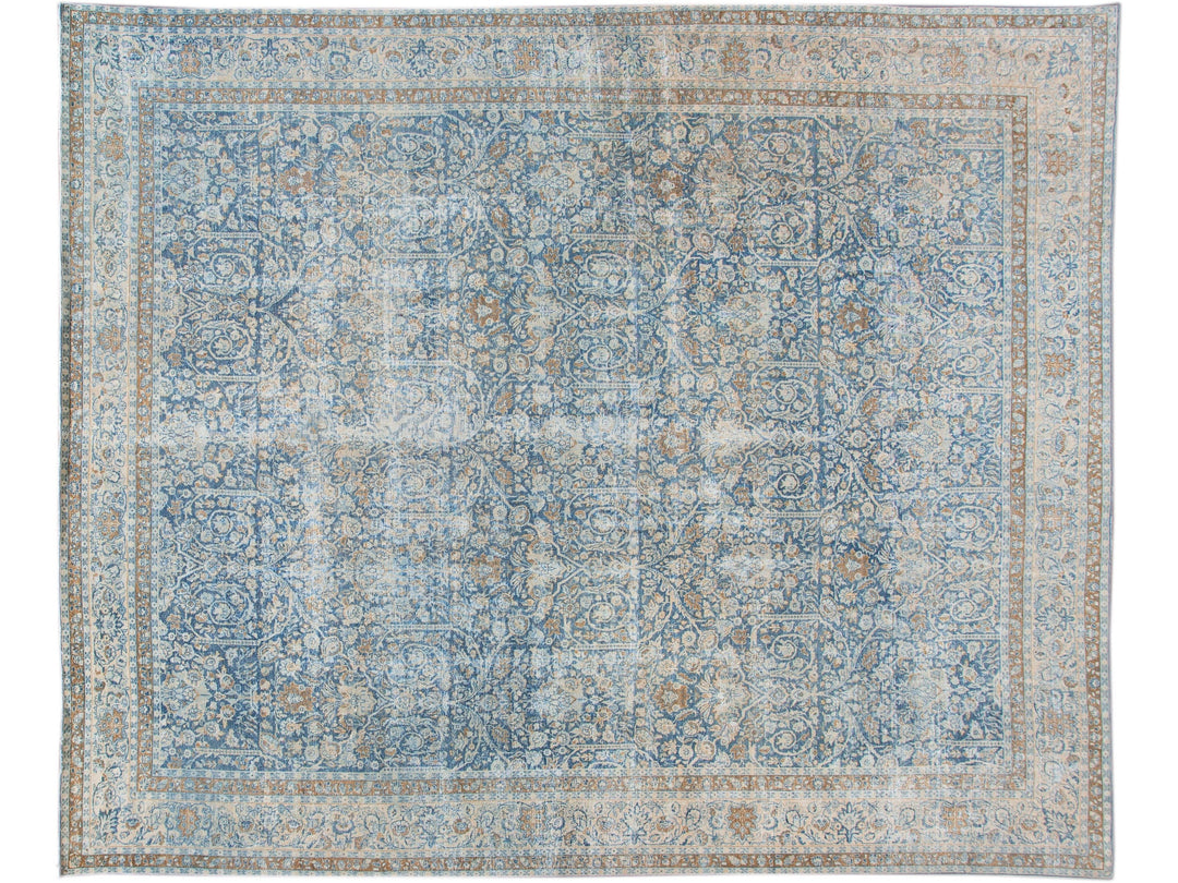 Antique Tabriz Wool Rug 13 X 16