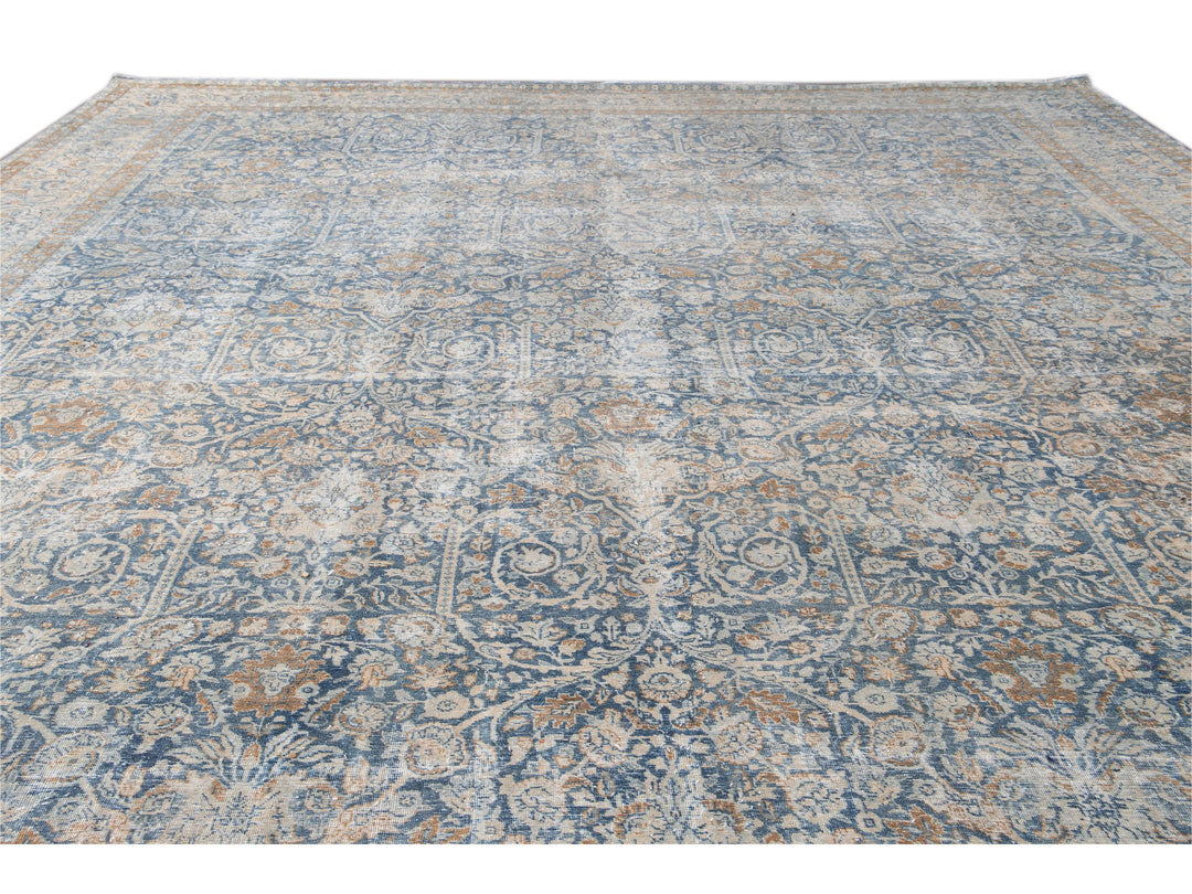 Antique Tabriz Wool Rug 13 X 16