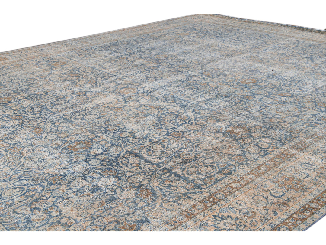 Antique Tabriz Wool Rug 13 X 16