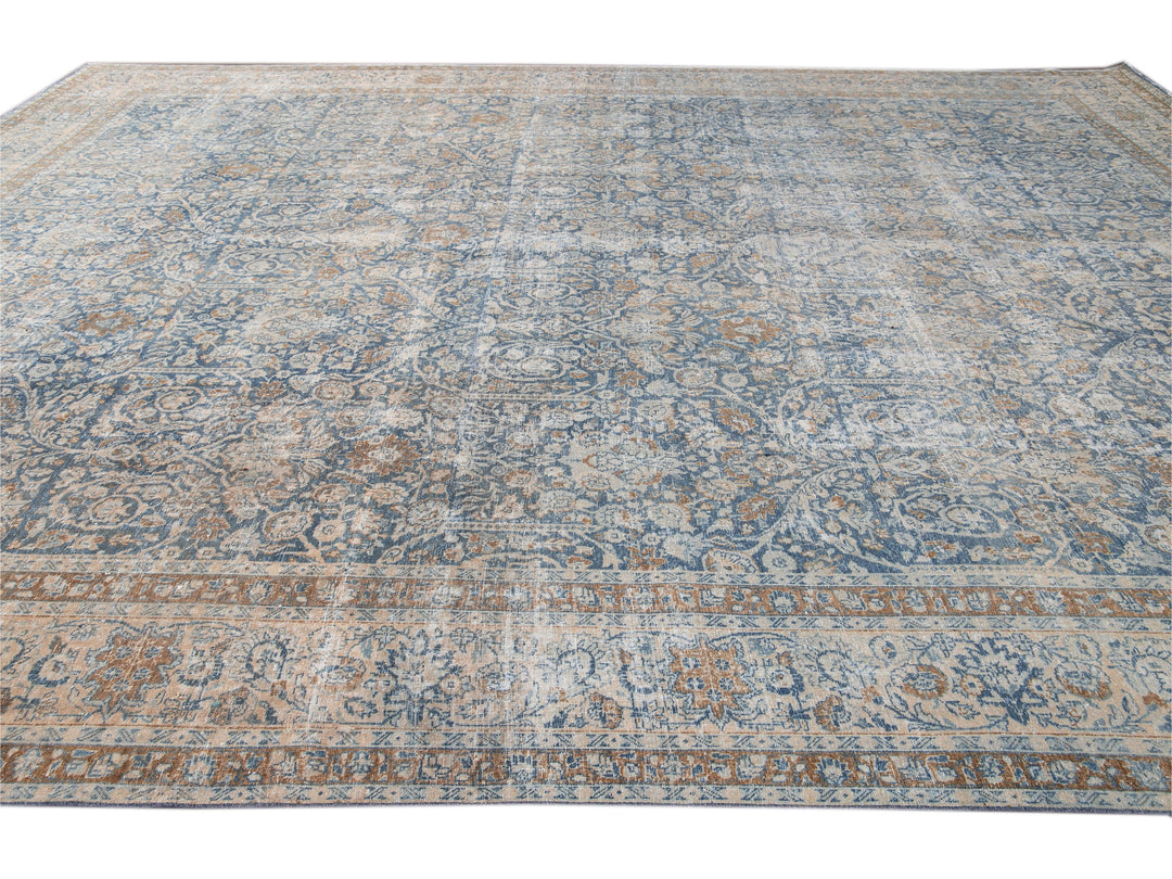 Antique Tabriz Wool Rug 13 X 16