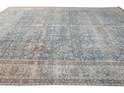 Antique Tabriz Wool Rug 13 X 16