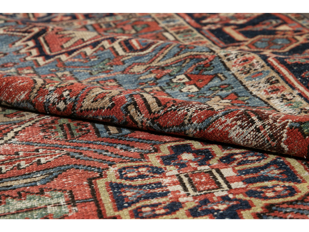 Antique Heriz Wool Rug 6 X 9