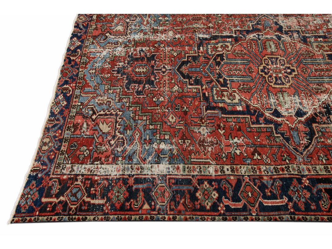 Antique Heriz Wool Rug 6 X 9
