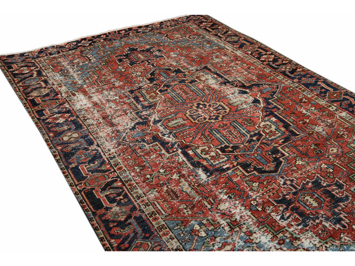Antique Heriz Wool Rug 6 X 9