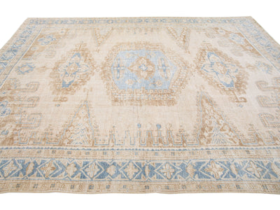 Antique Mahal Wool Rug 9 X 12