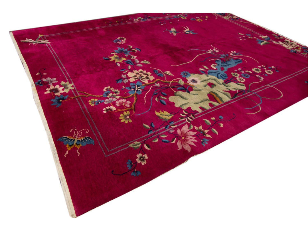 Antique Art Deco Chinese Rug 9 X 12
