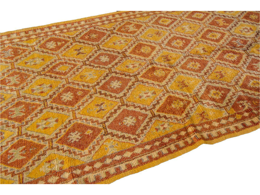 Vintage Moroccan Tribal Wool Rug 4 X 11