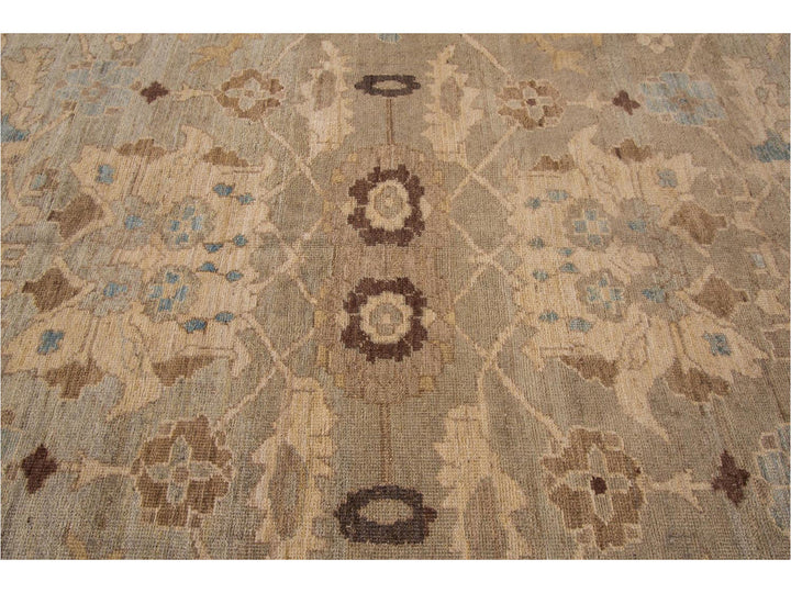 Modern Sultanabad Wool Rug 9 X 15