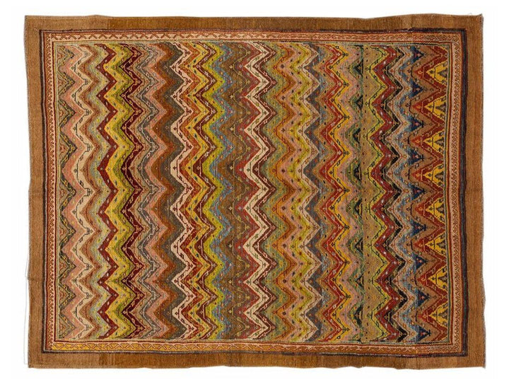 Vintage Persian Tribal Wool Rug 7 X 9