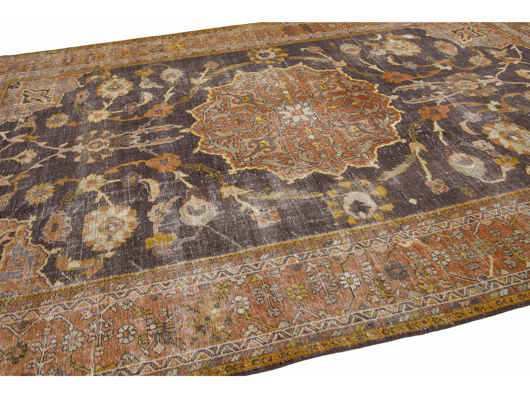 Antique Mahal Wool Rug 10 X 15