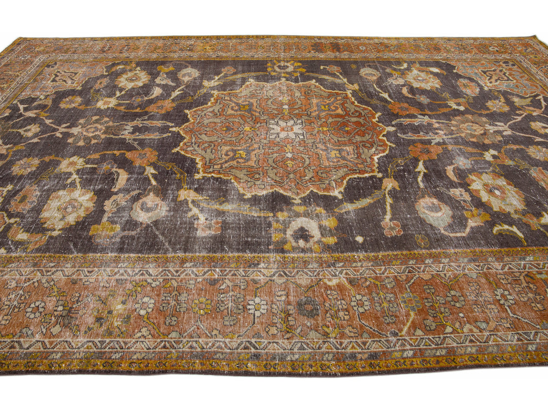Antique Mahal Wool Rug 10 X 15